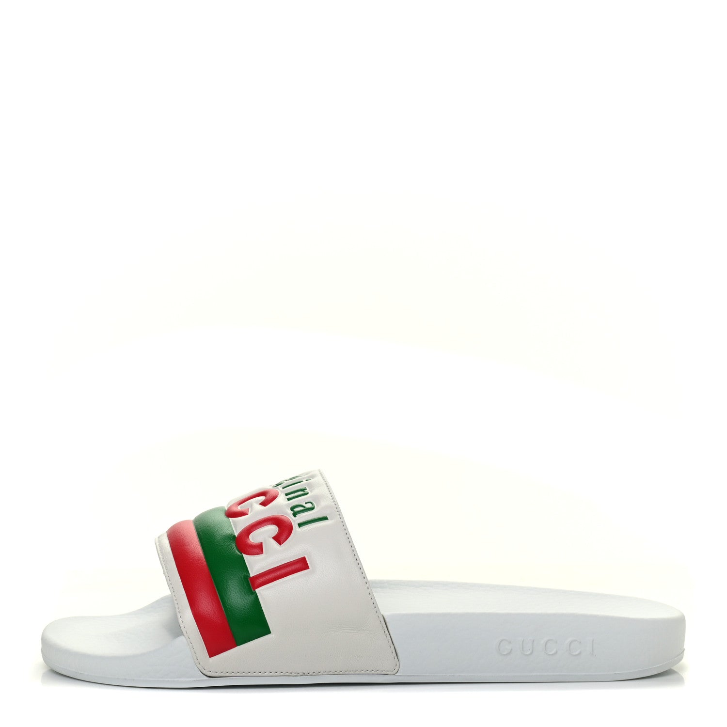 Gucci Nappa Original Gucci Mens Slide Sandals 11 Great White 1 of 9