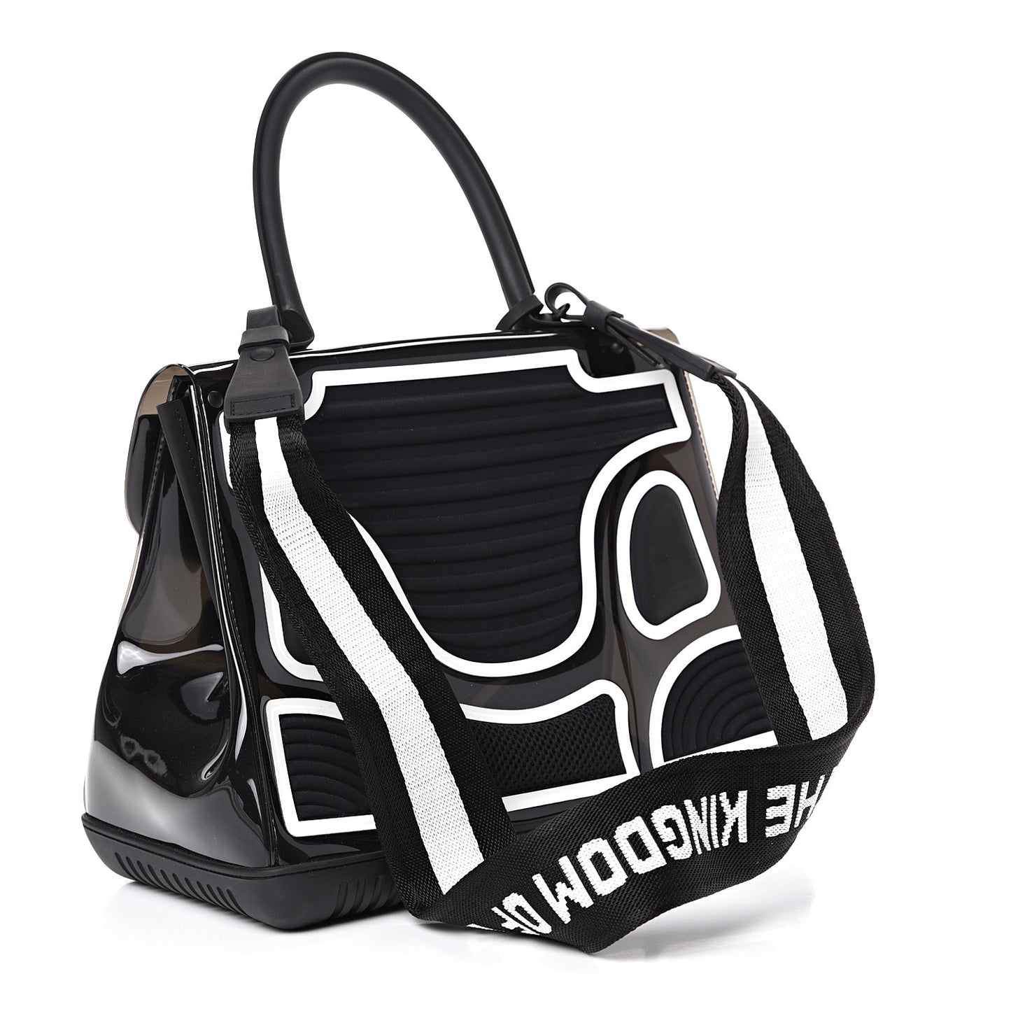PVC Lycra Champion Brillant Satchel Black