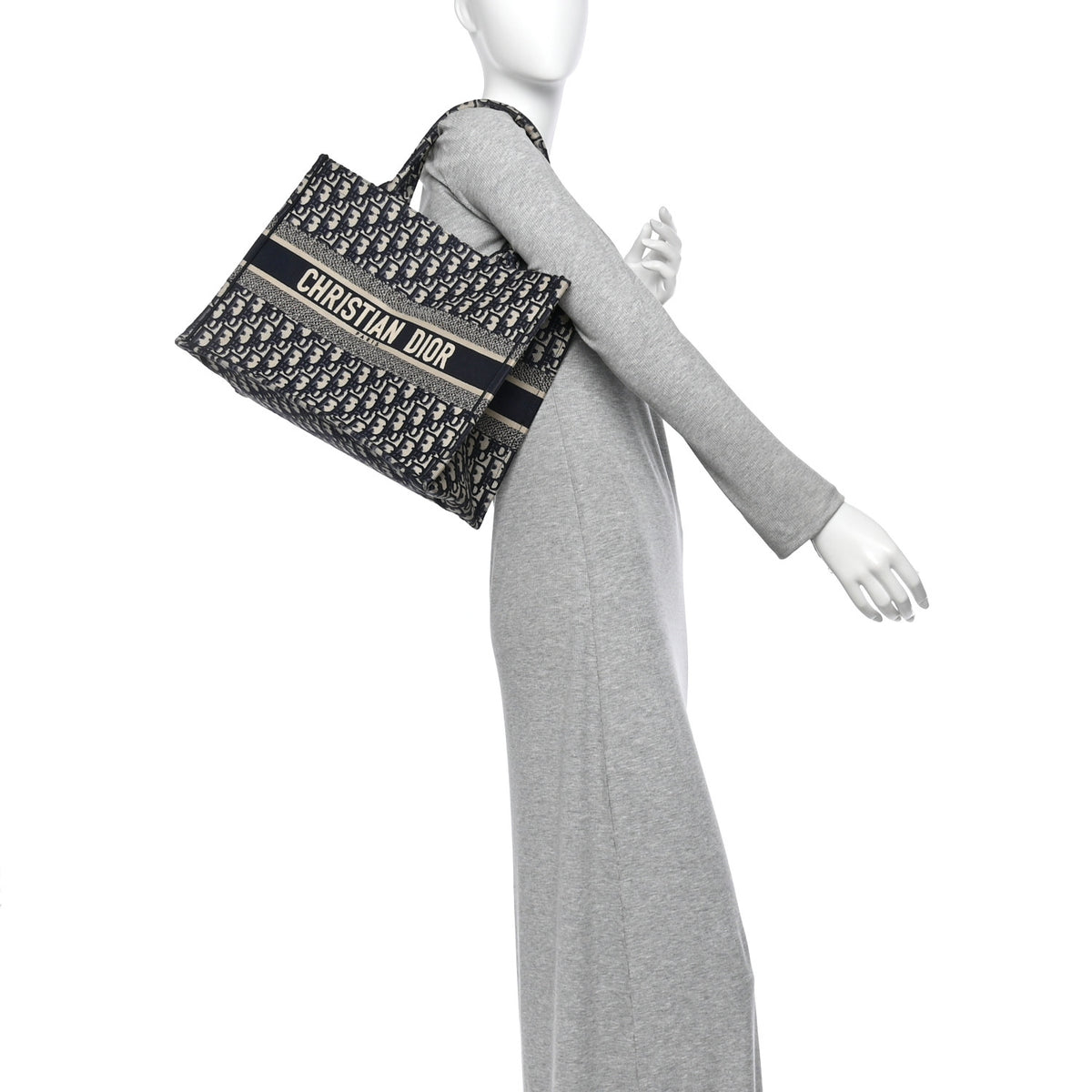 Christian Dior Oblique Medium Book Tote Blue Multicolor 2 of 10