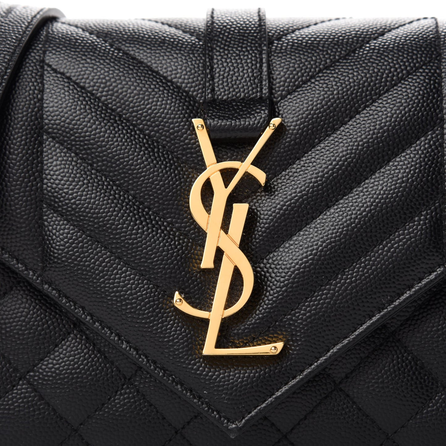 Grain De Poudre Textured Mixed Matelasse Triquilt Small Monogram Satchel Black