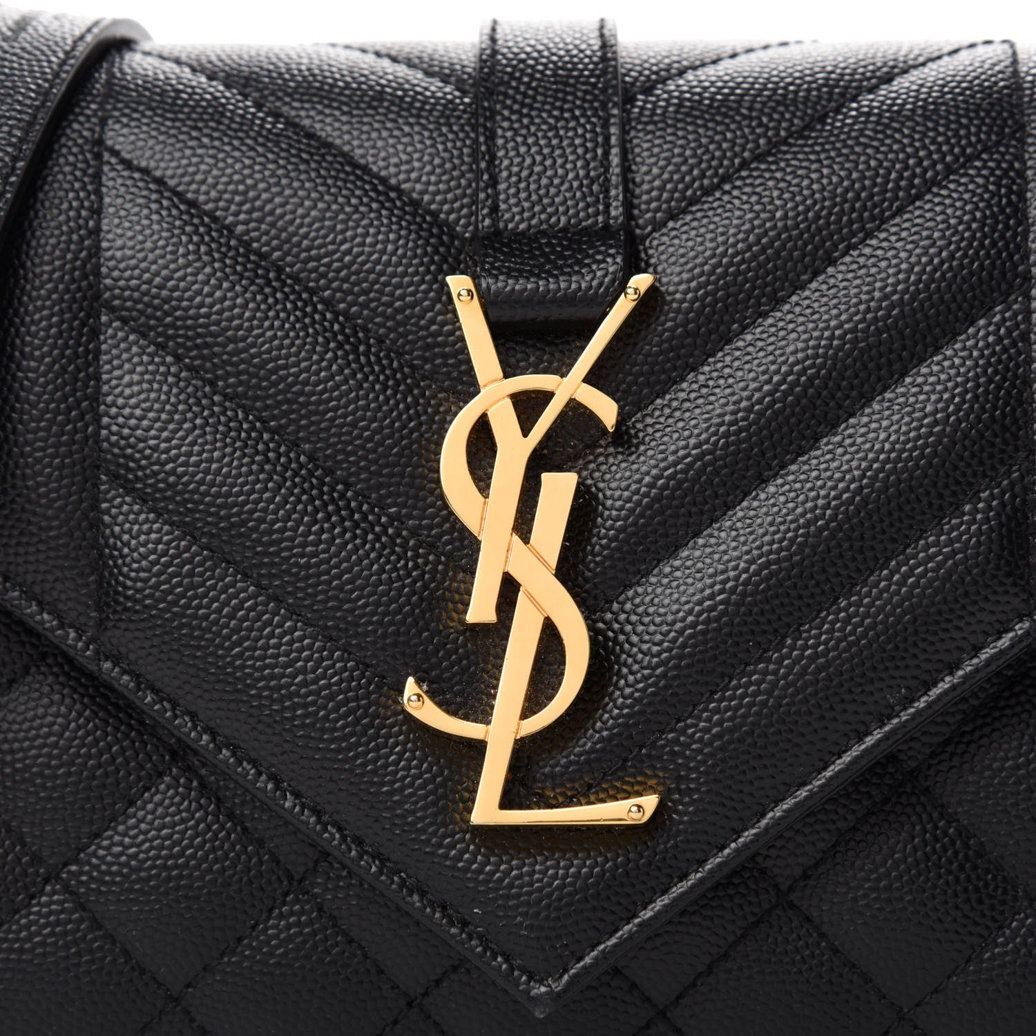 Saint Laurent Grain De Poudre Textured Mixed Matelasse Triquilt Small Monogram Satchel Black 10 of 11
