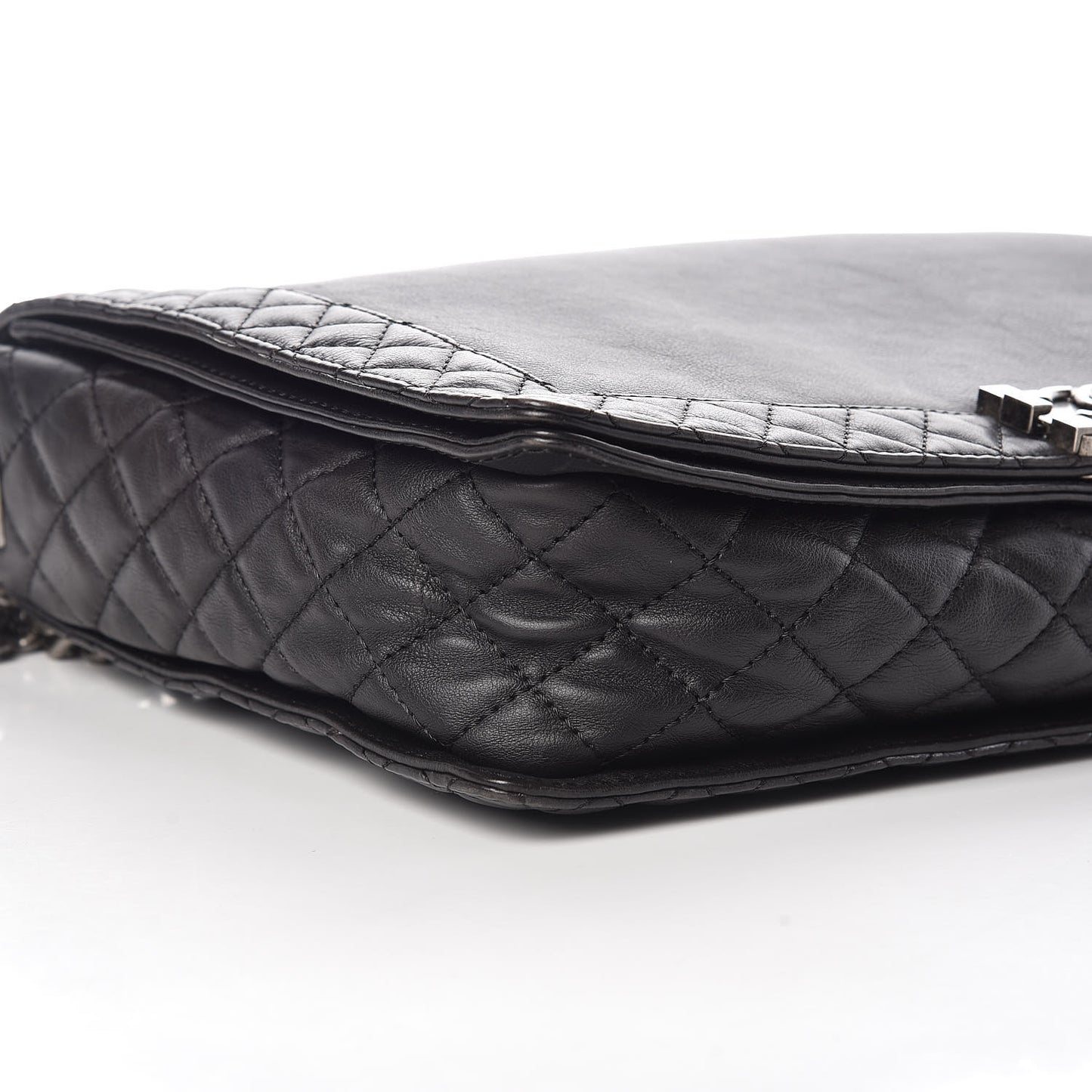 Calfskin Large Boy Reverso Flap Black