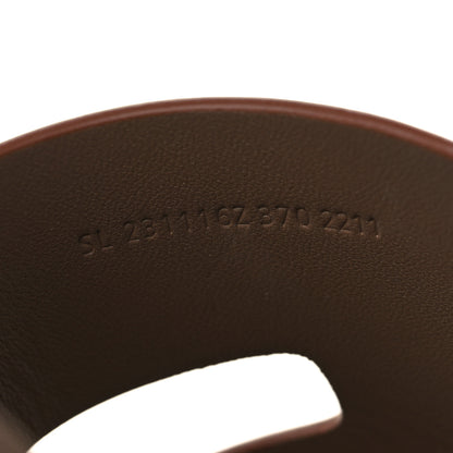 Hermes Calfskin Cork Eze 30 Sandals 37 Marron Glaise 8 of 9