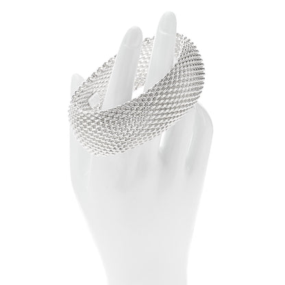 Tiffany Sterling Silver Wide Somerset Mesh Bracelet 2 of 4