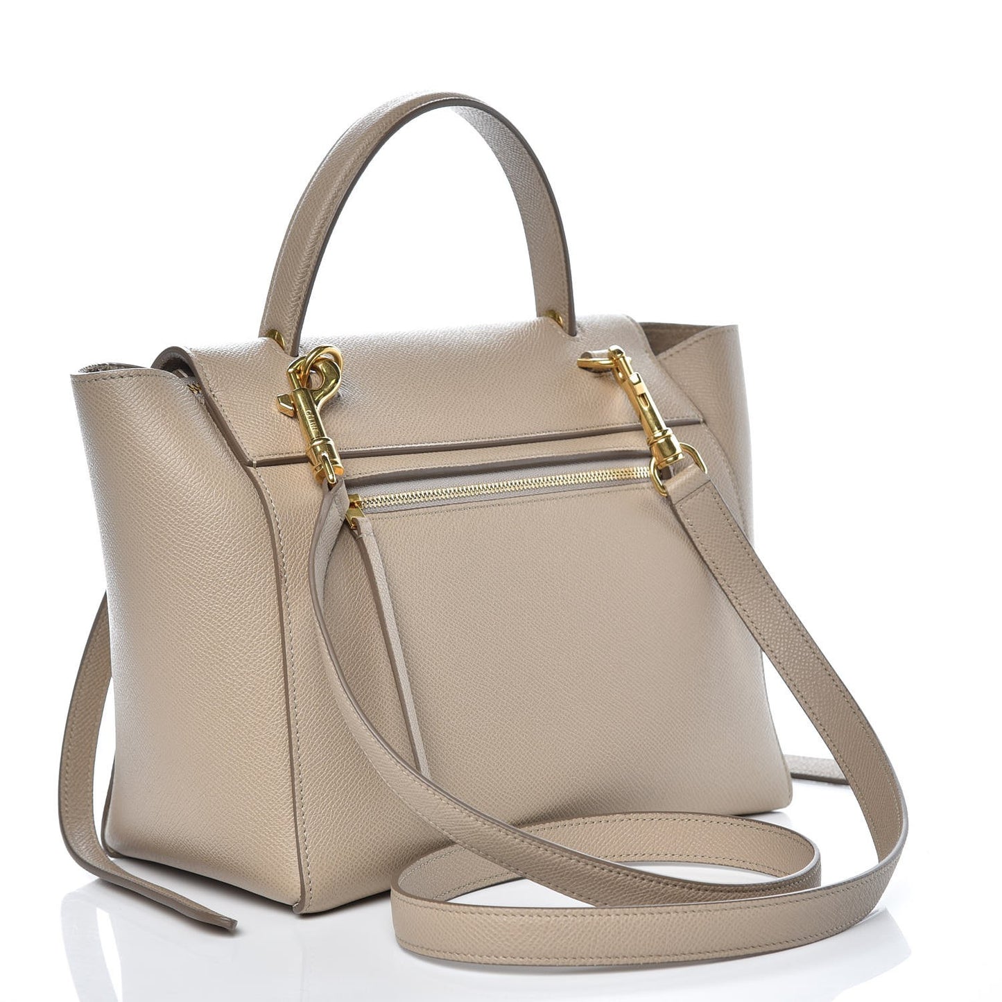 Grained Calfskin Micro Belt Bag Light Taupe