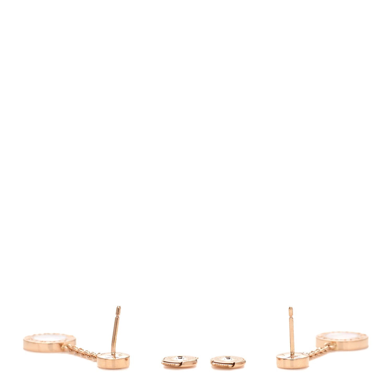 Bulgari 18K Rose Gold Diamond Mother of Pearl BVLGARI BVLGARI Drop Earrings 4 of 4