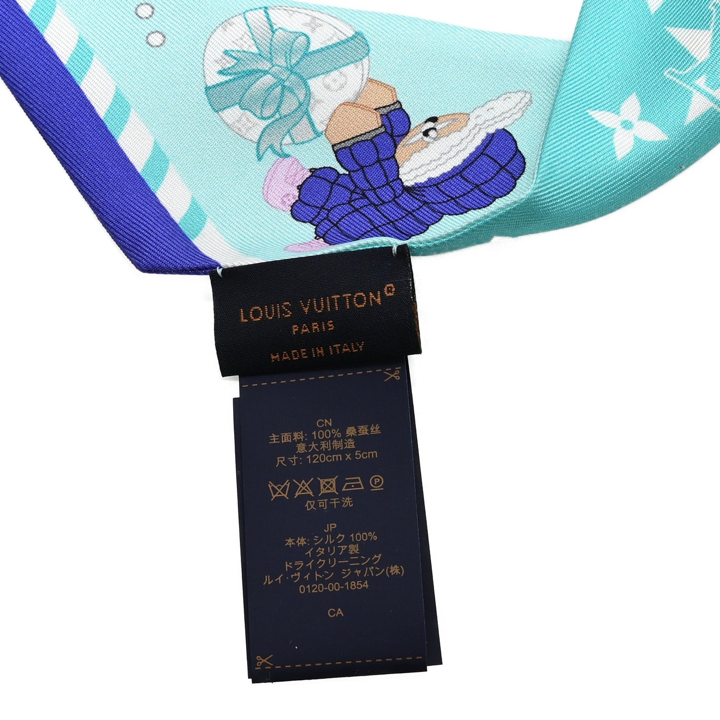 Silk Monogram 2024 Christmas Animation Vivienne BB Bandeau Blue