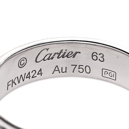 Cartier 18K White Gold 5.5mm LOVE Ring 63 10.5 4 of 4