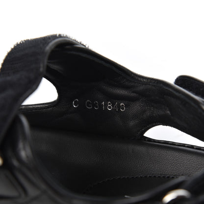 Chanel Lambskin Velcro Dad Sandals 36.5 Black 8 of 17