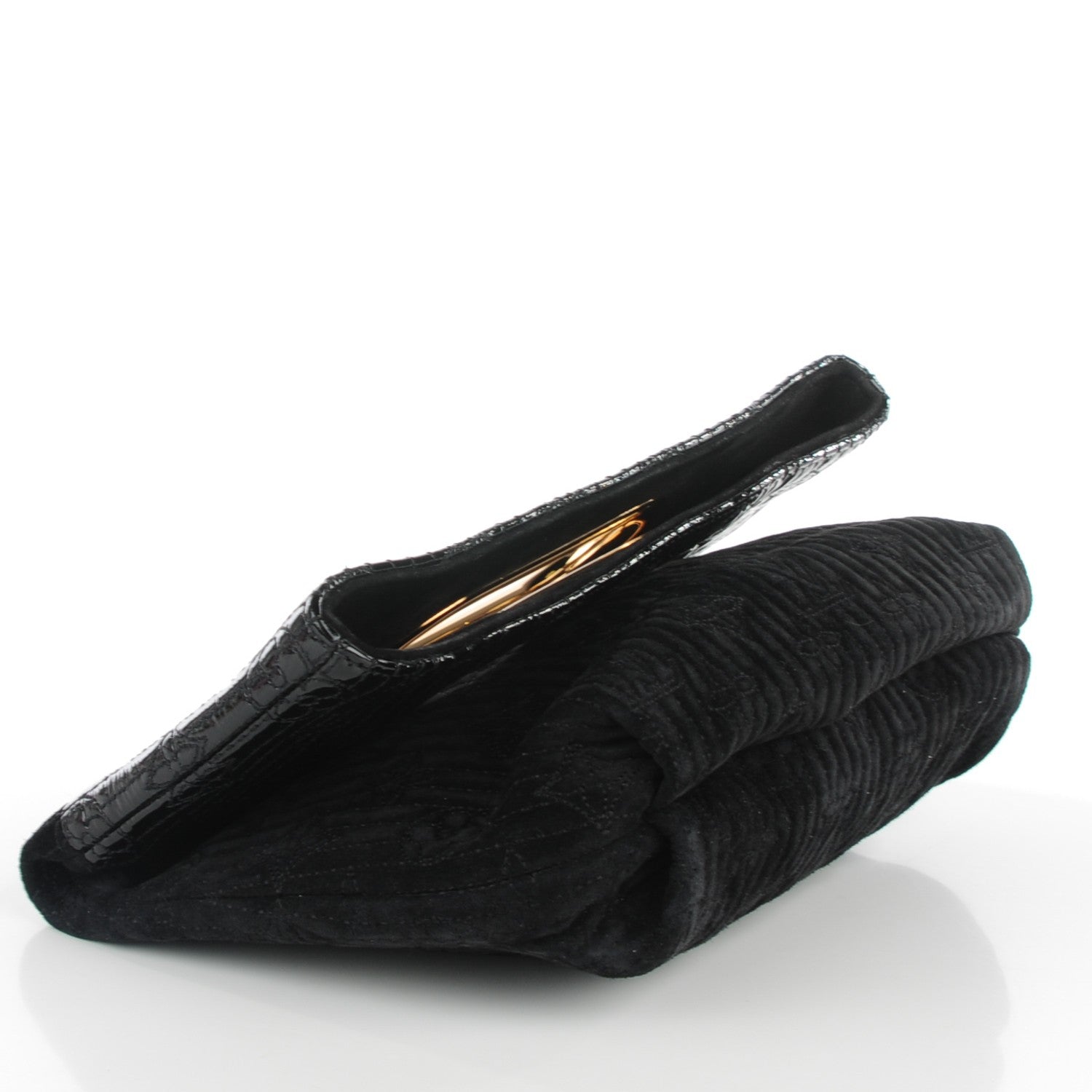 Louis Vuitton Suede Monogram Motard Afterdark Clutch Black 4 of 7