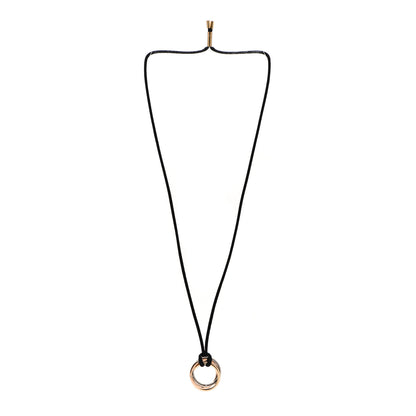 Cartier 18K Pink Yellow White Gold Diamond Trinity Cord Necklace 3 of 4