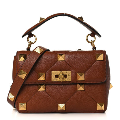 Valentino Garavani Grained Calfskin Medium Roman Stud Shoulder Bag Selleria 1 of 8