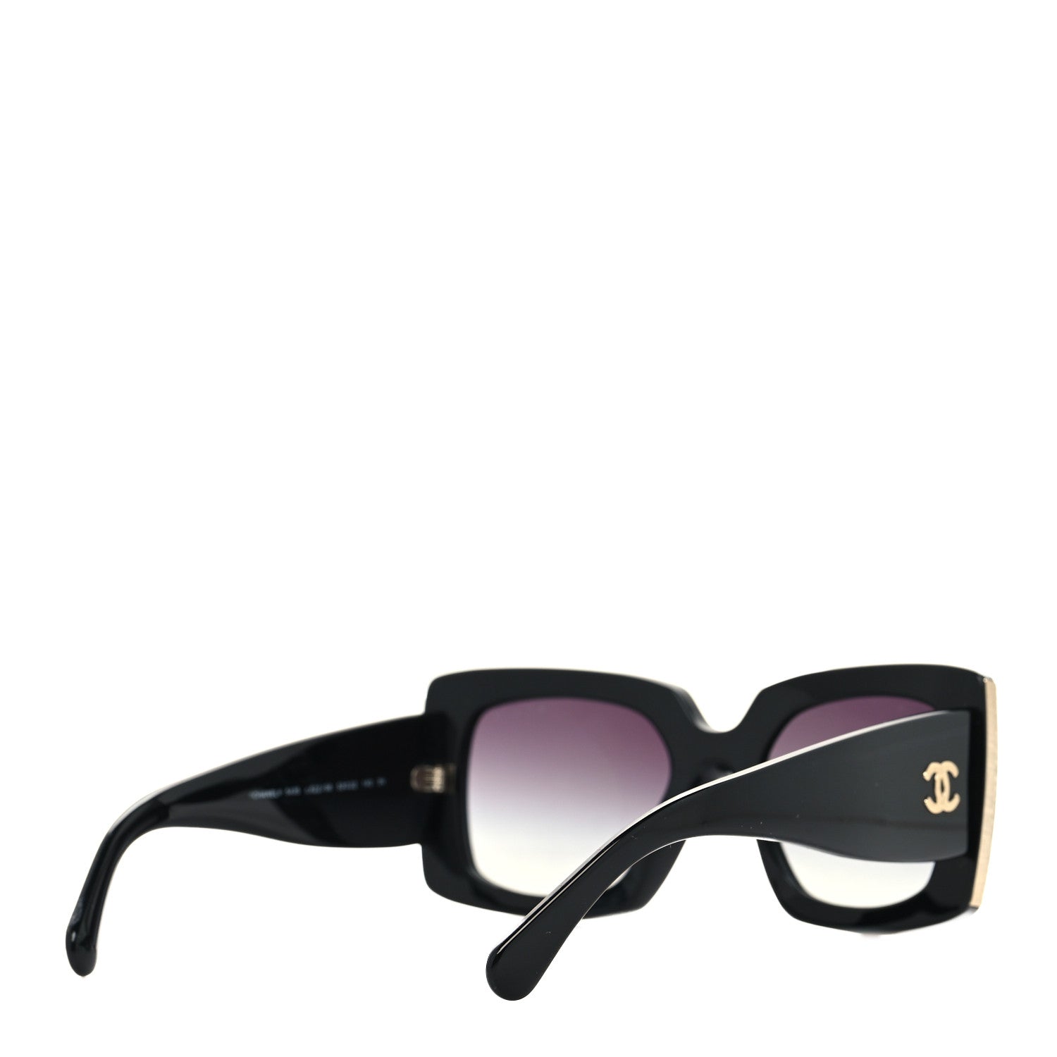 Chanel Acetate Rectangle Sunglasses 5435 Black 4 of 8