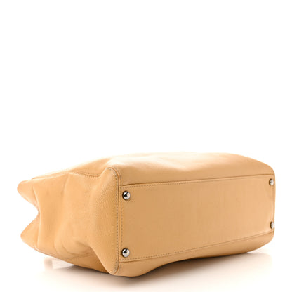 Chanel Calfskin Mademoiselle Lock Cerf Shopper Tote Beige 4 of 11