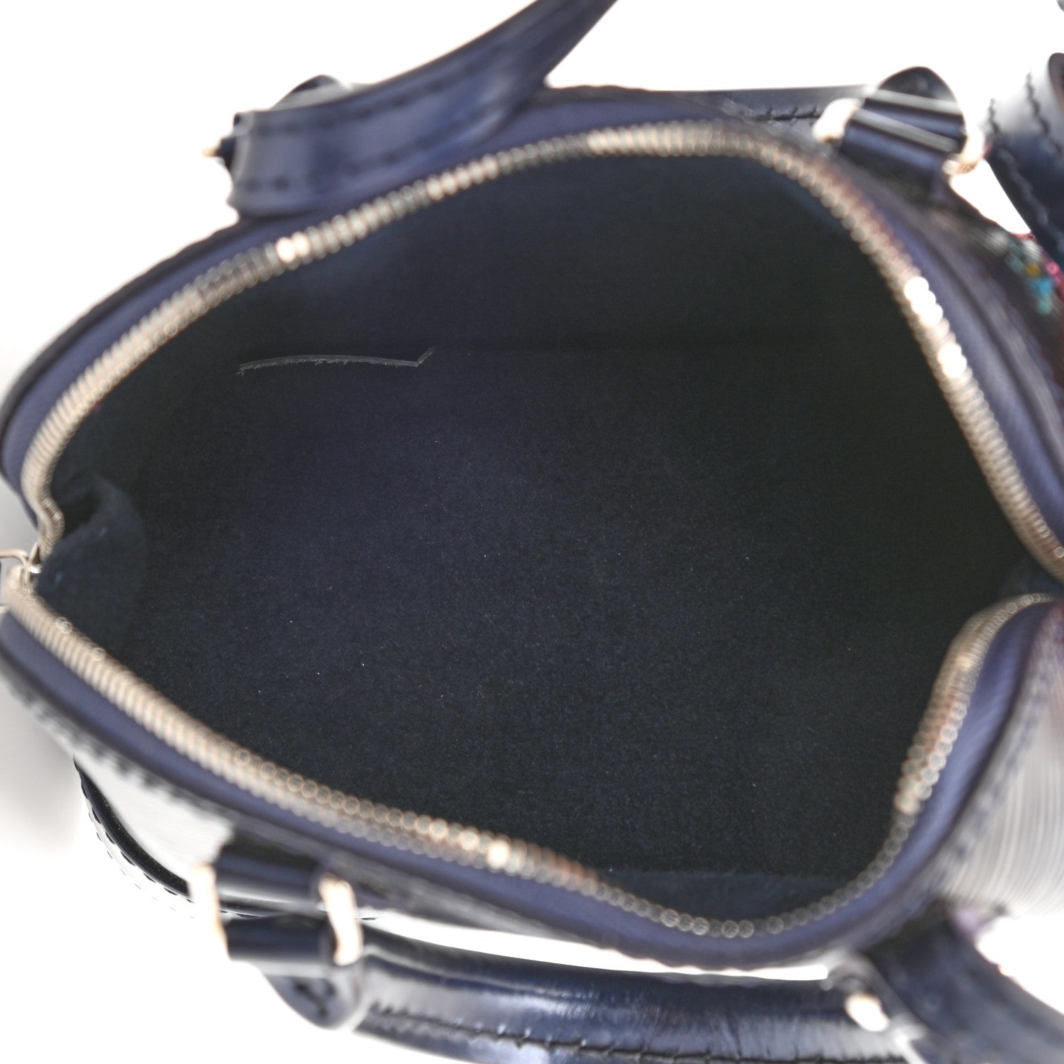 Louis Vuitton Epi Sequins Flame Alma Nano Blue Nuit 5 of 8
