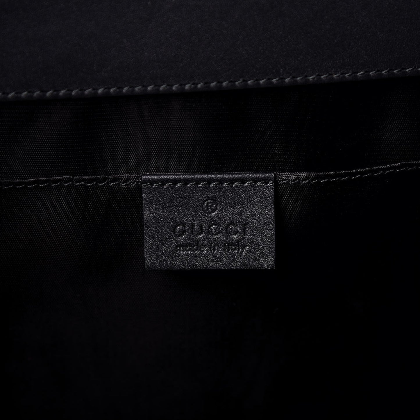 X SEGA Calfskin GUCCY Stars Portfolio Bag Black Gold