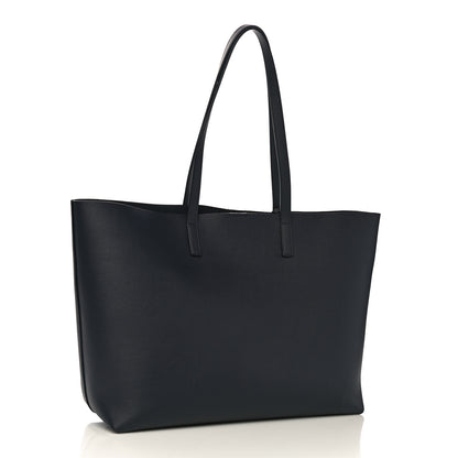 Saint Laurent Calfskin Large Shopping Tote Navy 4 of 10