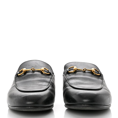 Gucci Calfskin Womens Princetown Slippers 37.5 Black 2 of 9