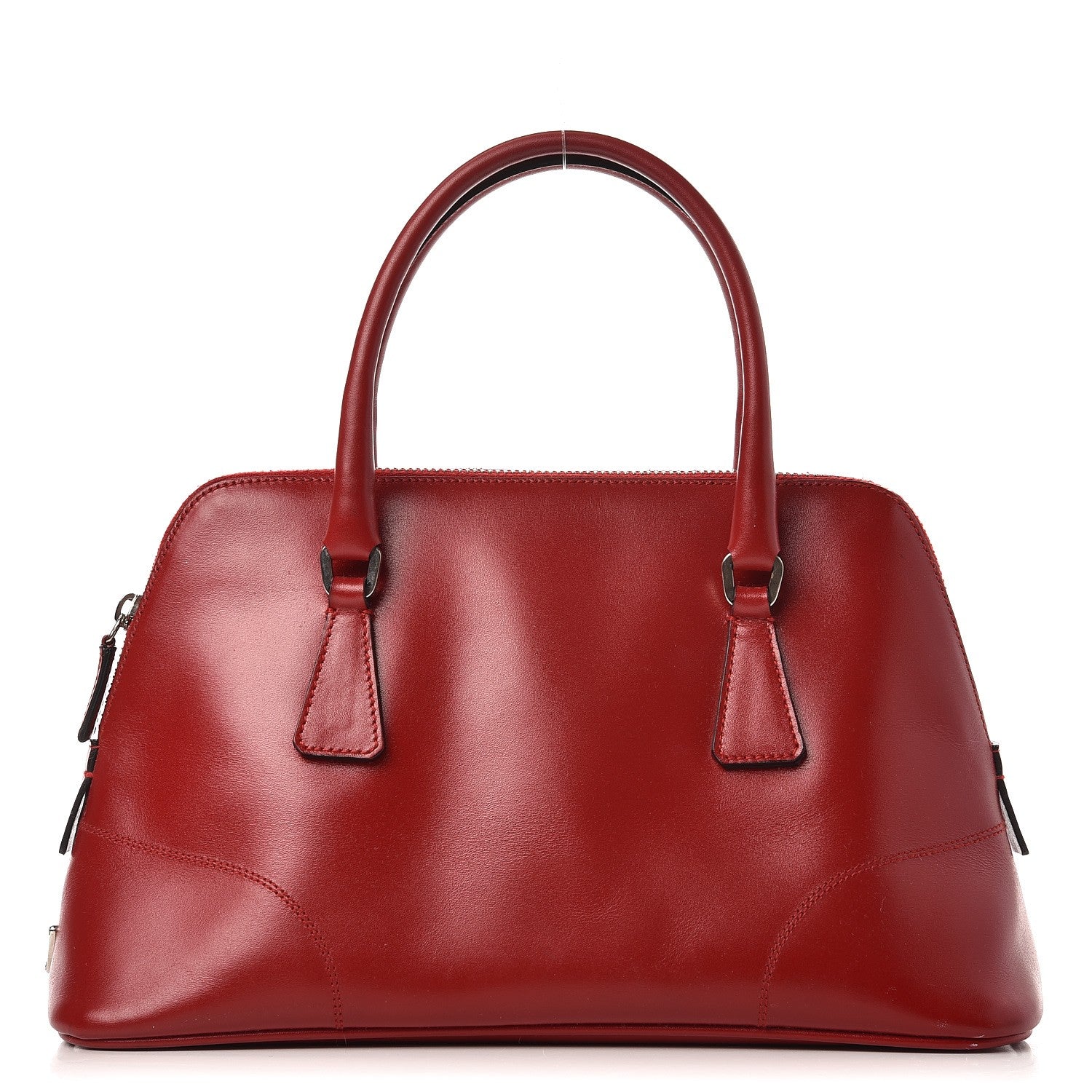 Prada Box Calfskin Mini Frame Bowler Rosso 1 of 13