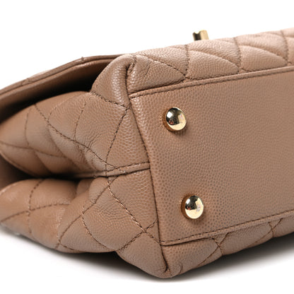 Chanel Caviar Quilted Mini Coco Handle Flap Beige 9 of 11