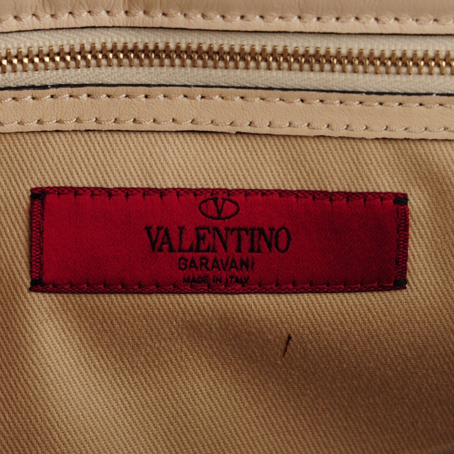 Vitello Rockstud Shoulder Satchel Ivory