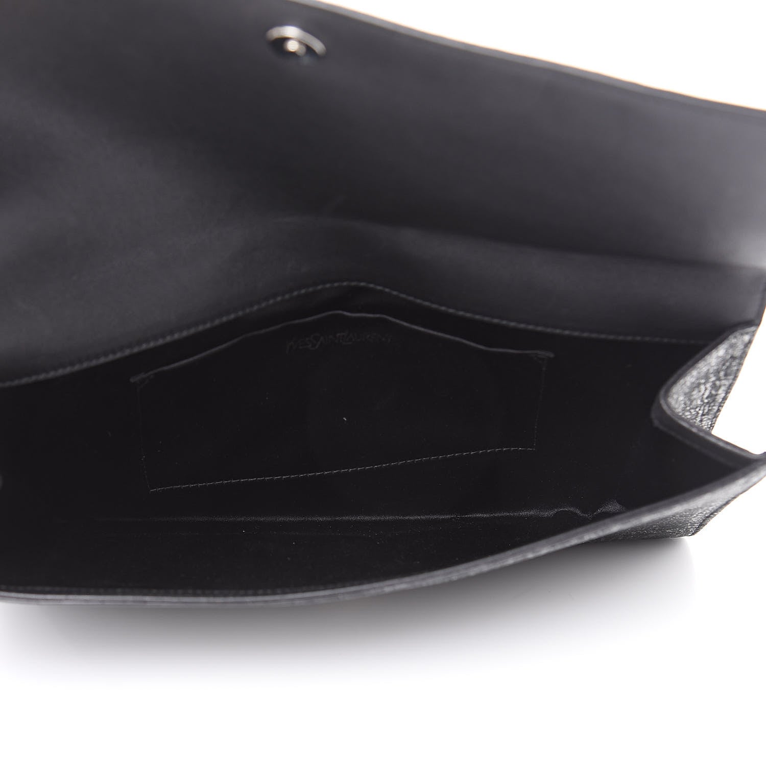 Saint Laurent Metallic Textured Large Belle De Jour Clutch Dark Silver 5 of 8