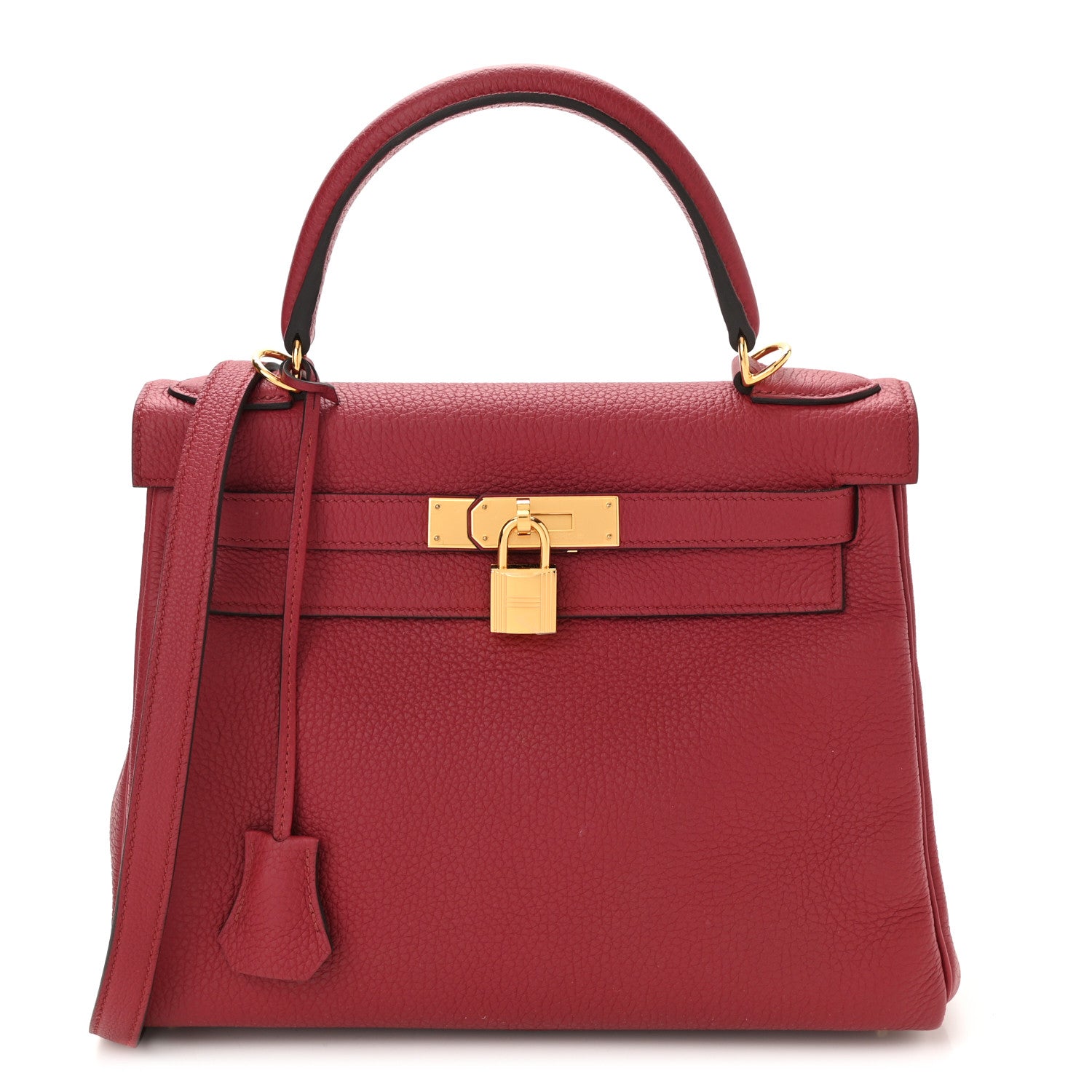 Hermes Togo Kelly Retourne 28 Rouge Grenat 1 of 10