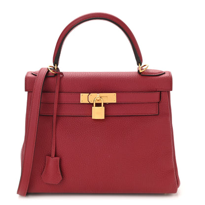 Hermes Togo Kelly Retourne 28 Rouge Grenat 1 of 10