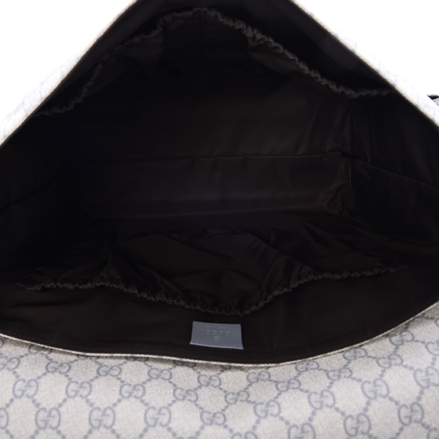 GG Plus Monogram Messenger Diaper Bag Ecru Grigio