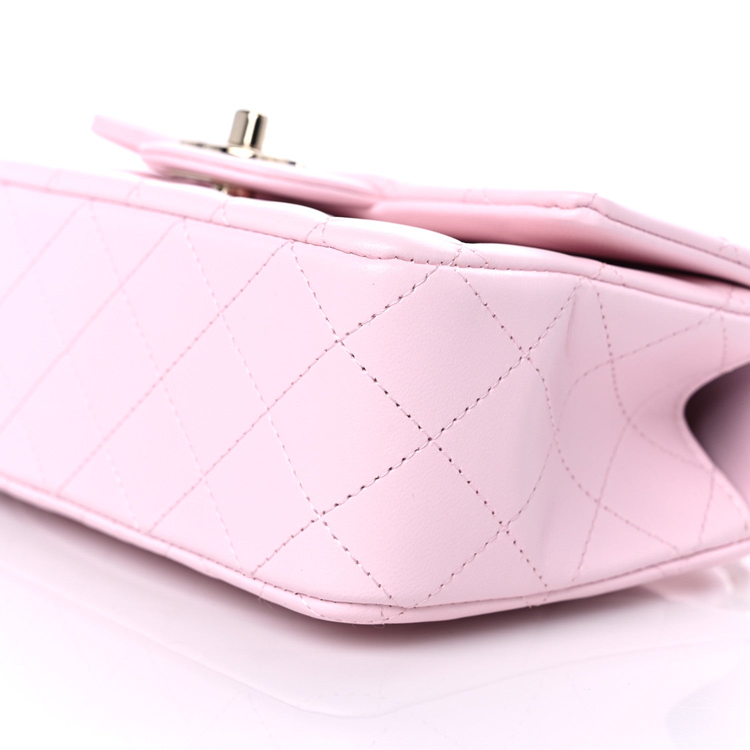 Chanel Lambskin Quilted Mini Top Handle Rectangular Flap Light Pink 9 of 11