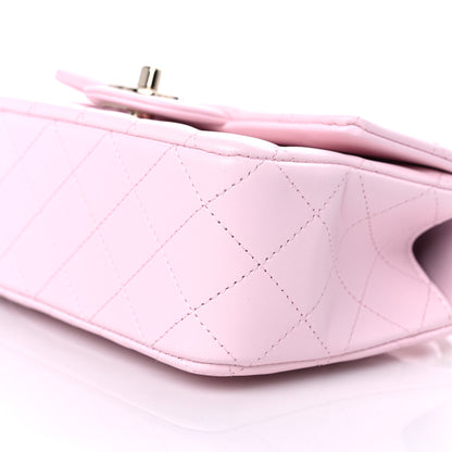 Chanel Lambskin Quilted Mini Top Handle Rectangular Flap Light Pink 9 of 11