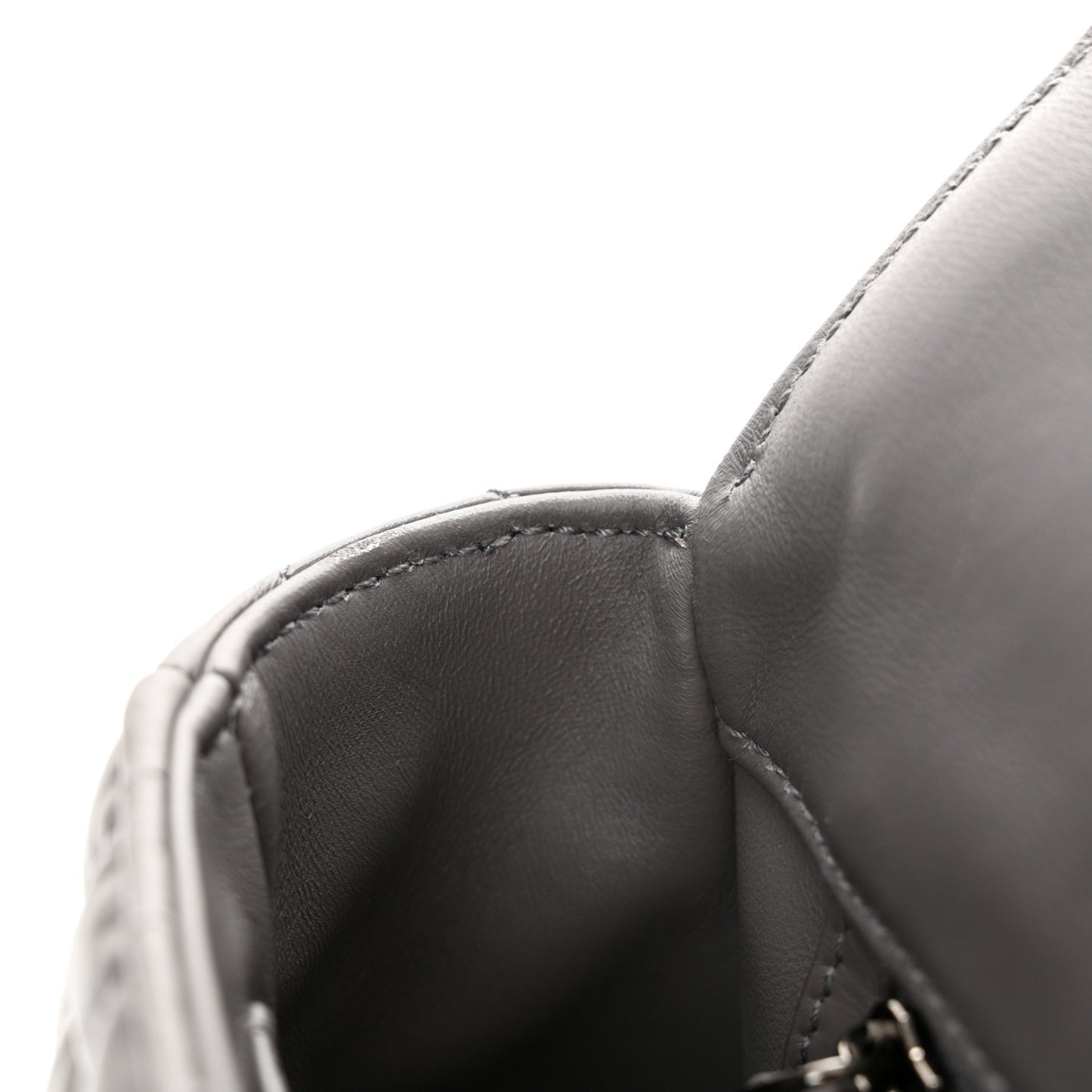 Calfskin Macrocannage Medium Caro Bag Iron Grey