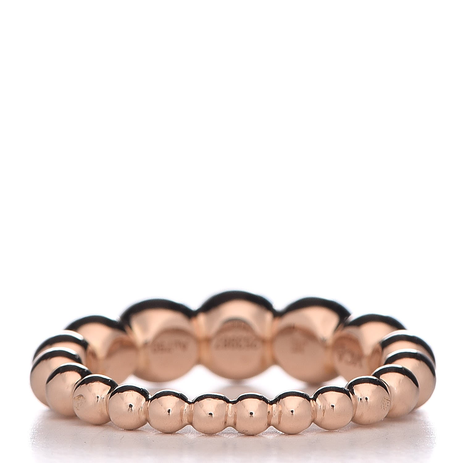 Van Cleef & Arpels 18K Rose Gold Perlee Pearls of Gold Variation Ring 50 5.25 4 of 7