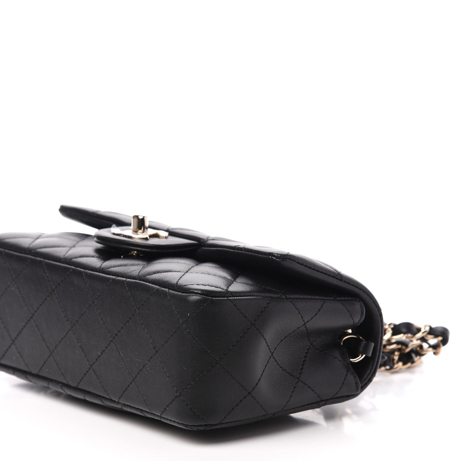 Chanel Lambskin Quilted Mini Rectangular Flap Black 9 of 10