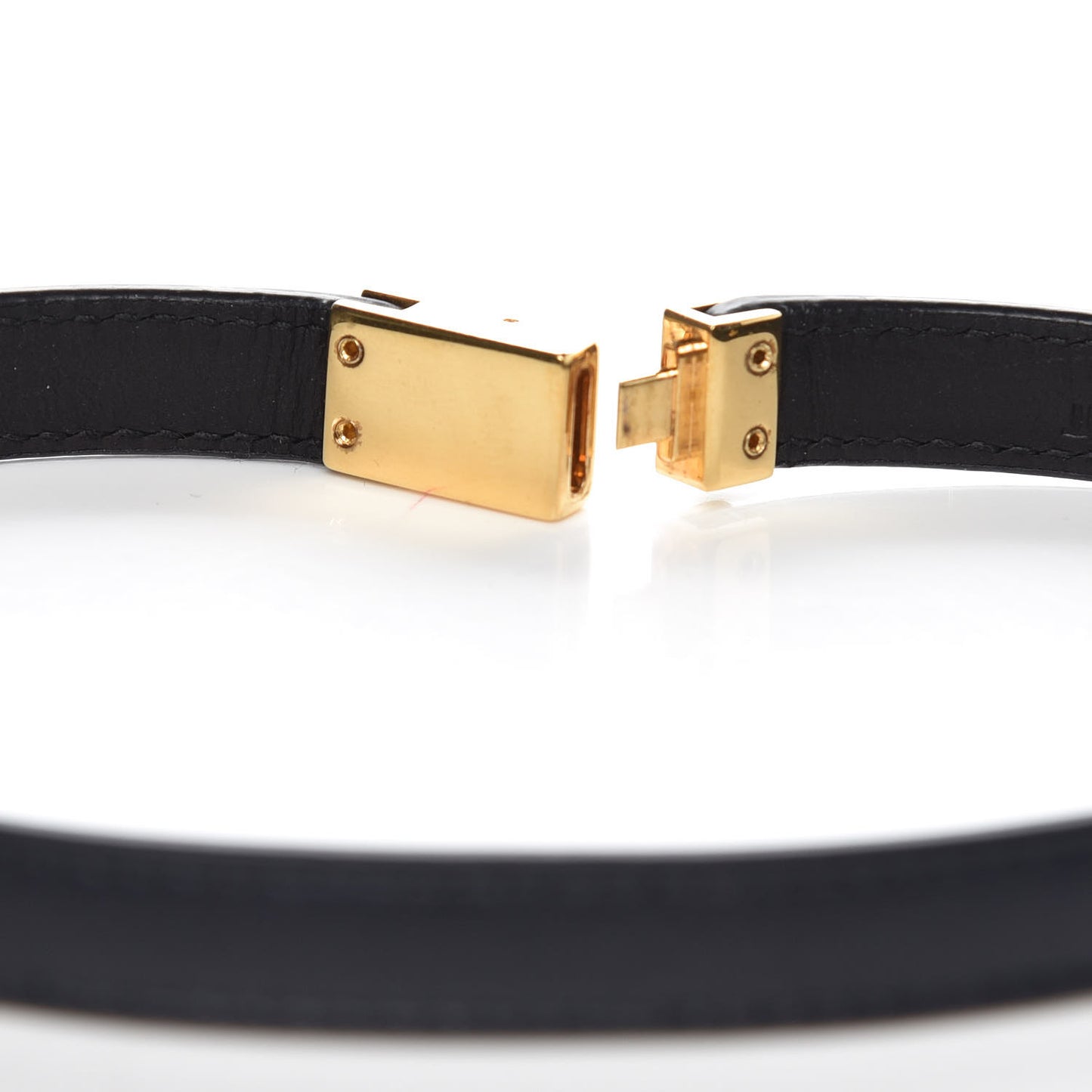 Calfskin 3 Clous Bracelet Black