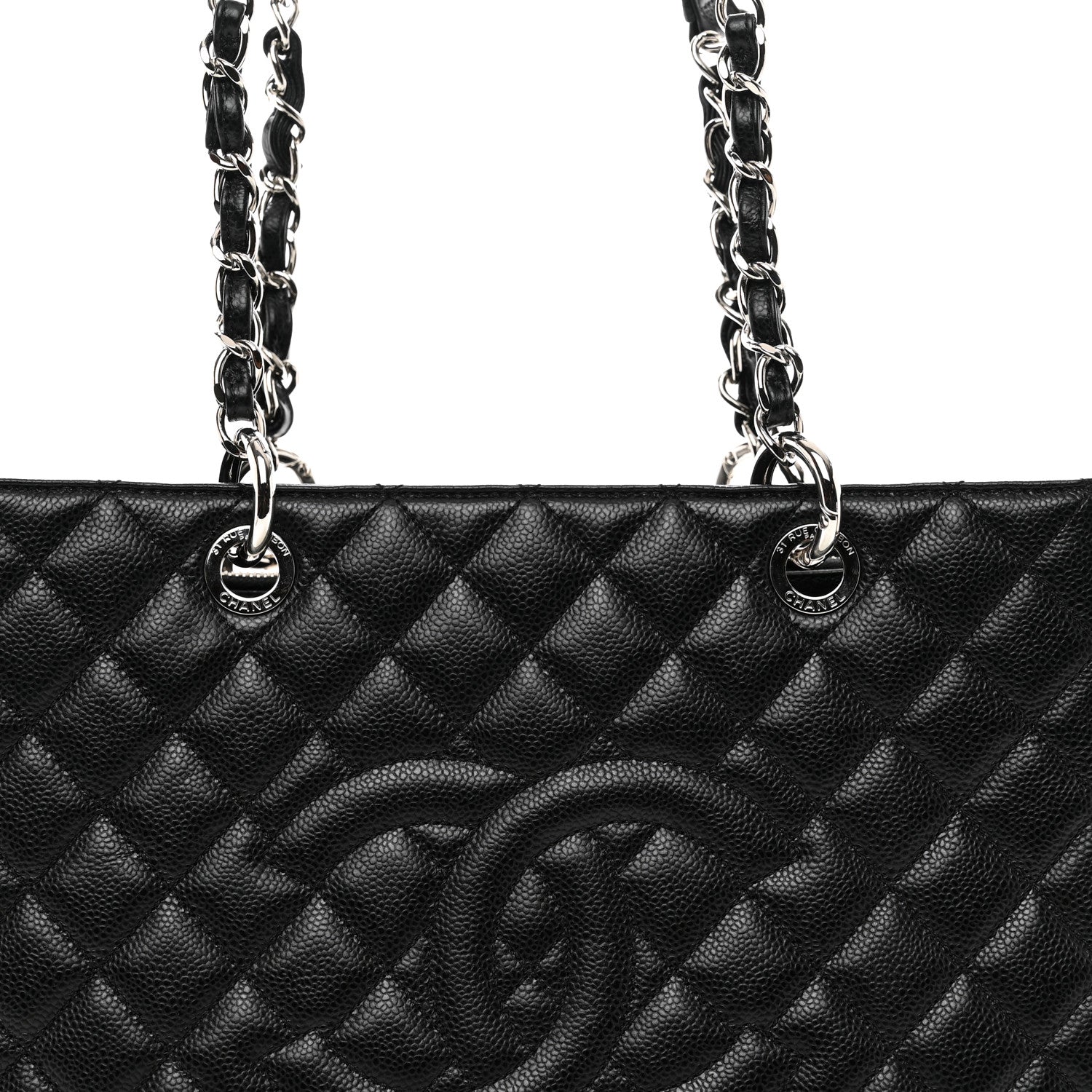 Chanel Caviar Quilted Grand Shopping Tote GST Black 5 of 11