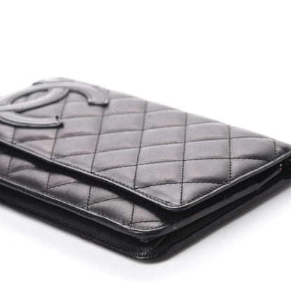 Chanel Calfskin Quilted Cambon Wallet On Chain WOC Black 7 of 15