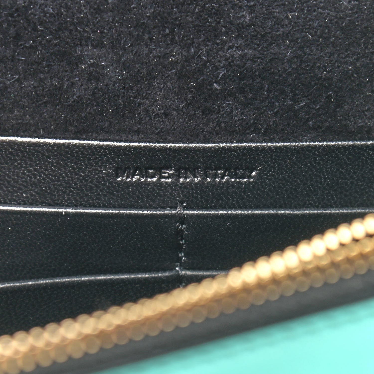 Saint Laurent Laminated Calfskin Classic Monogram Kate Tassel Chain Wallet Green 7 of 10