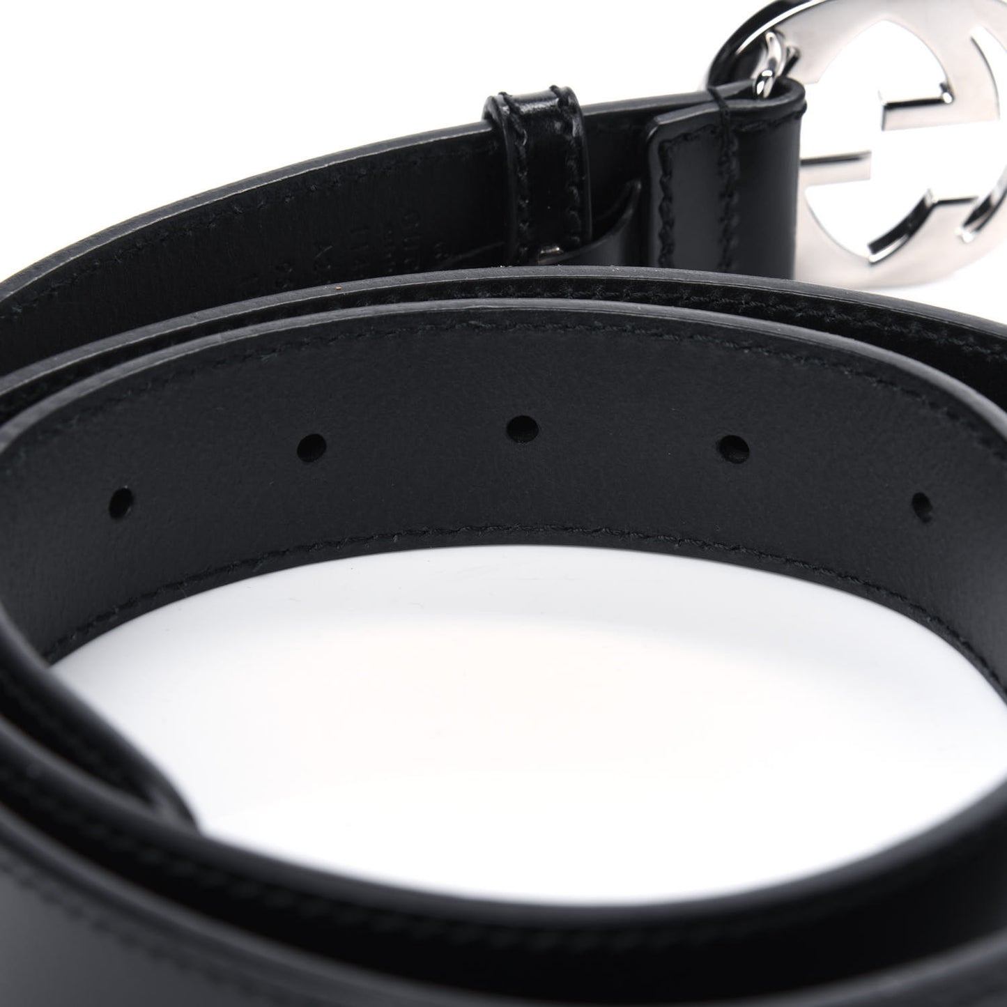 Calfskin Interlocking G Belt 95 38 Black