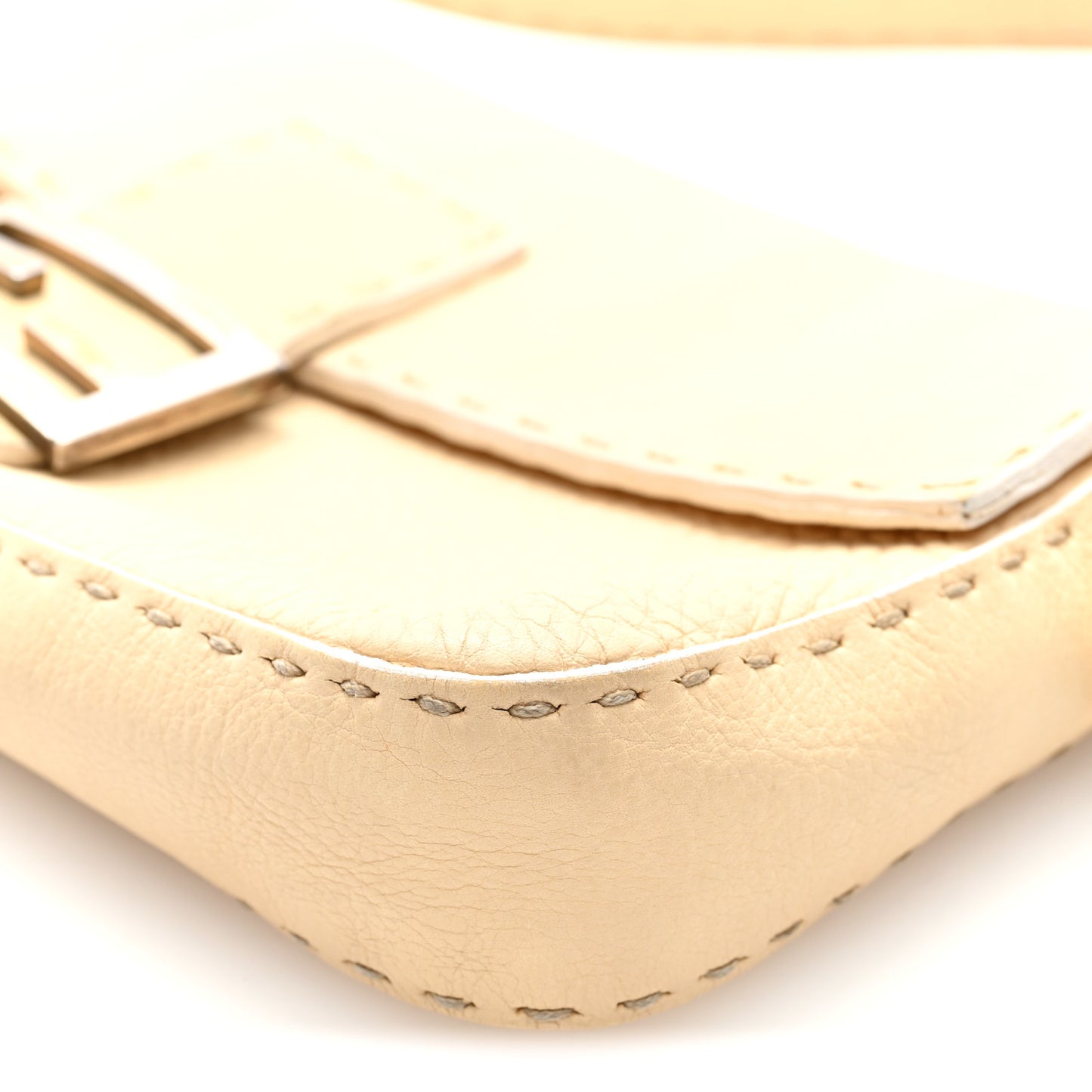 Calfskin Romano Selleria Baguette Beige