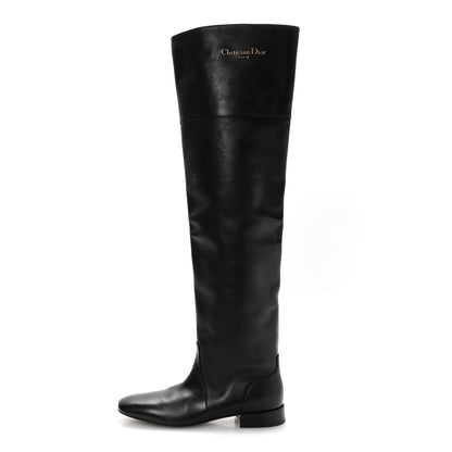 Christian Dior Calfskin D-Town Boots 37.5 Black 1 of 8