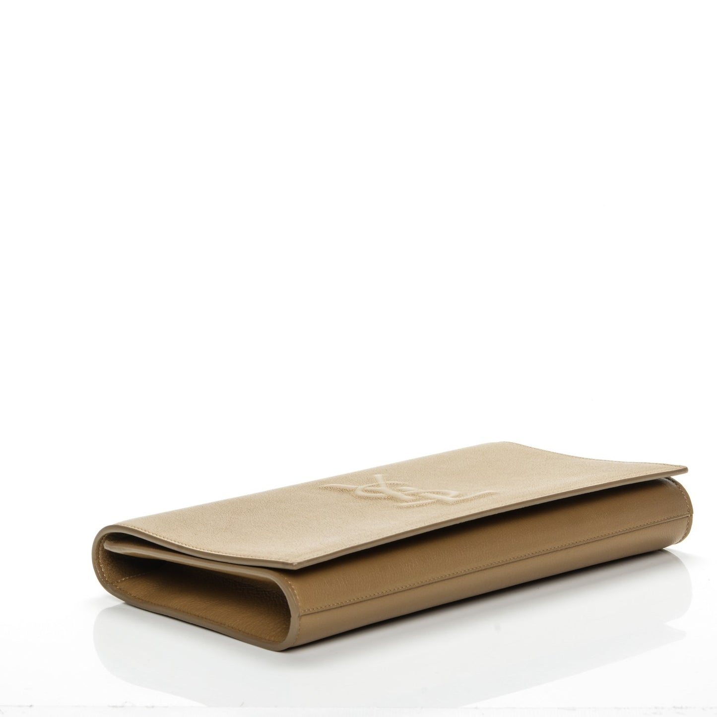 Goatskin Large Belle De Jour Clutch Beige