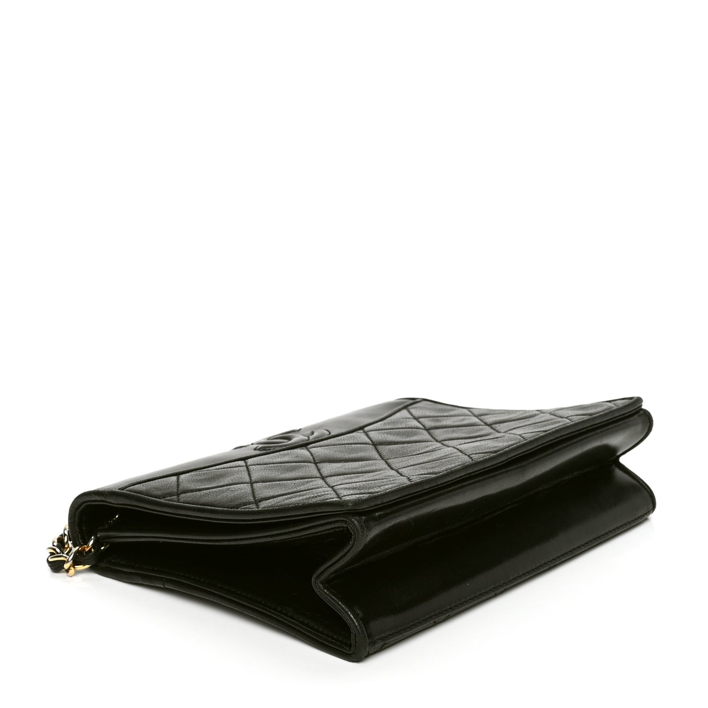 Lambskin Quilted CC Small Single Flap Black