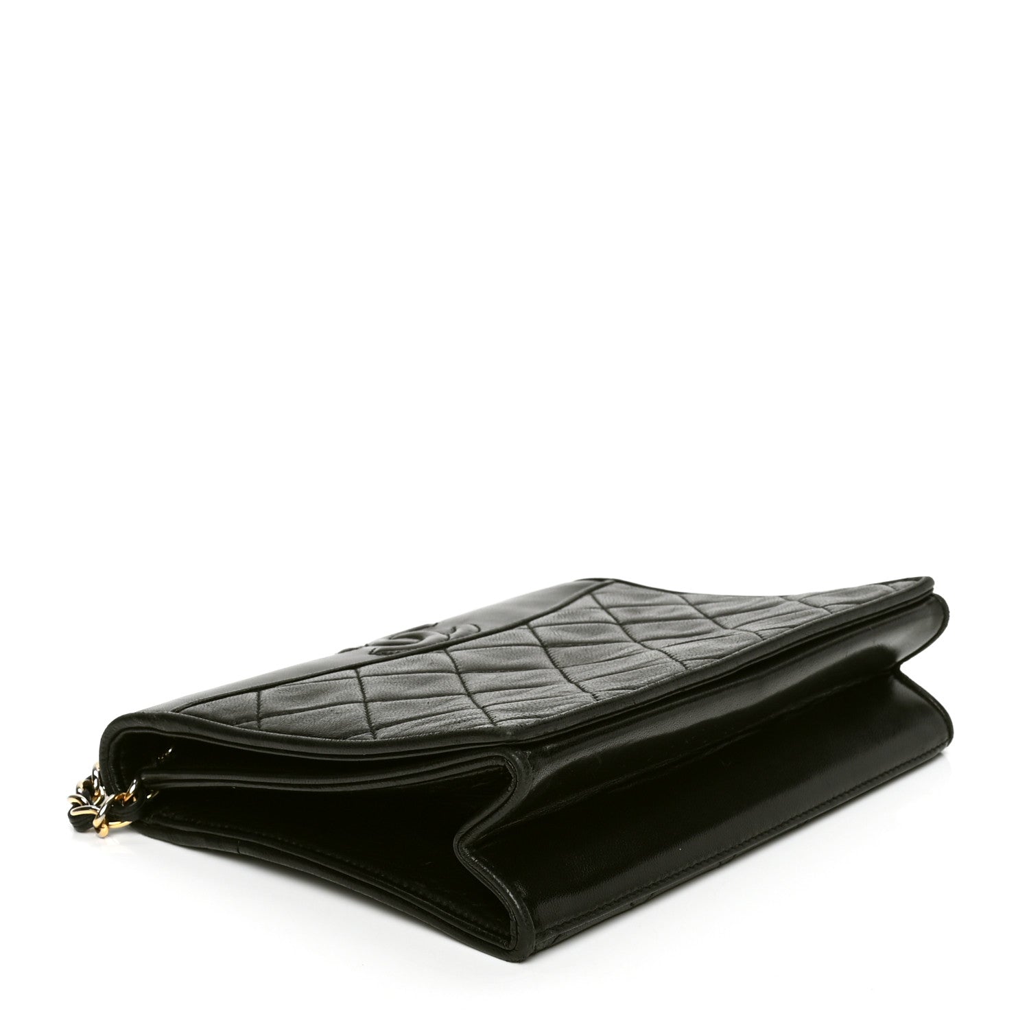 Chanel Lambskin Quilted CC Small Single Flap Black 3 of 6