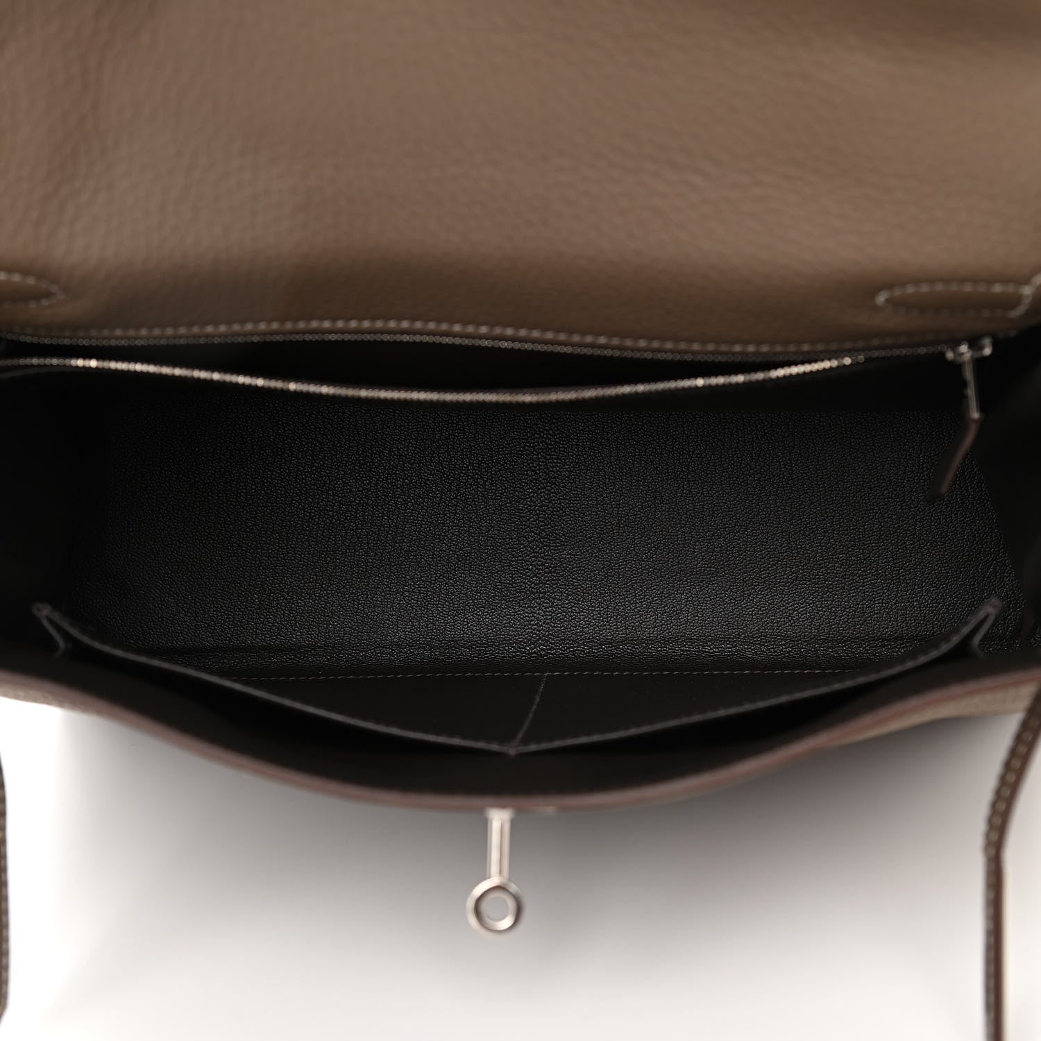 Hermes Togo Horseshoe Kelly Retourne 32 Etoupe Macassar 7 of 24