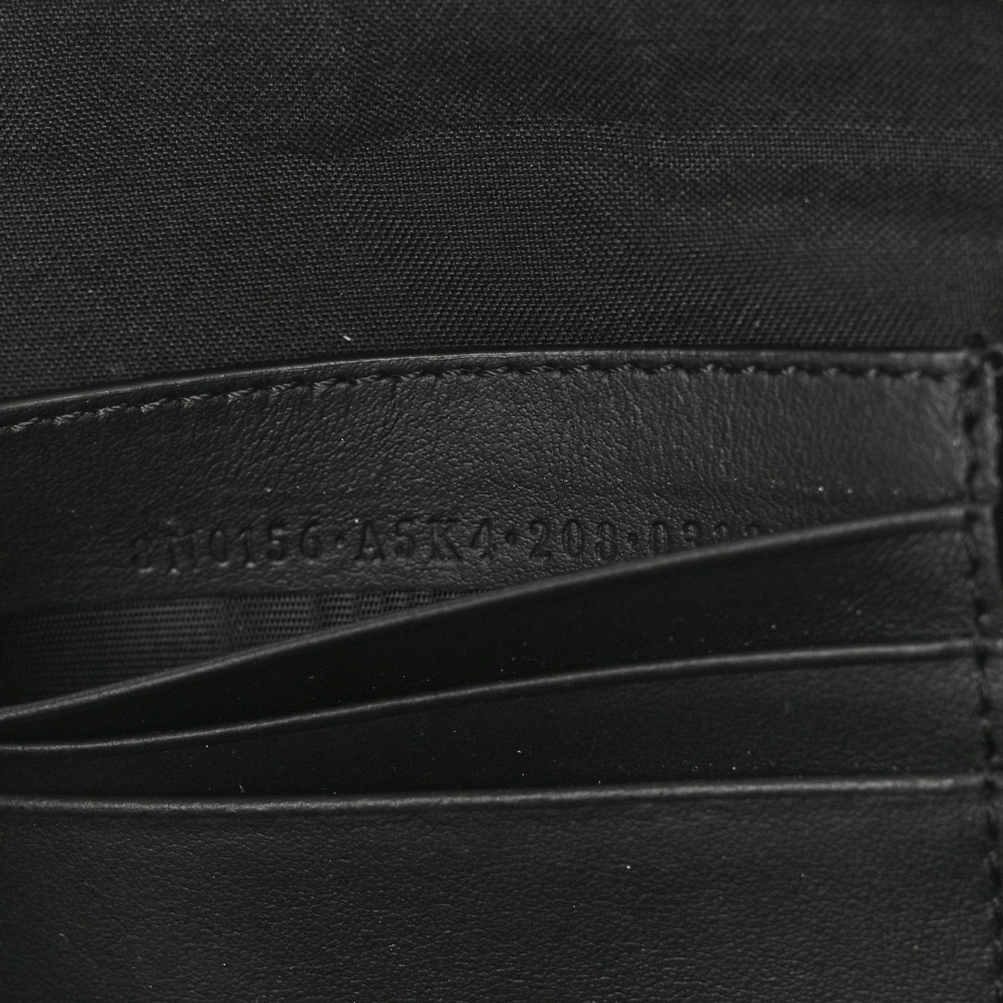 Glazed Fabric Vitello Century FF 1974 Stamp Patch Large Flat Pouch Mogano Panna Black