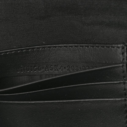 Fendi Glazed Fabric Vitello Century FF 1974 Stamp Patch Large Flat Pouch Mogano Panna Black 7 of 8