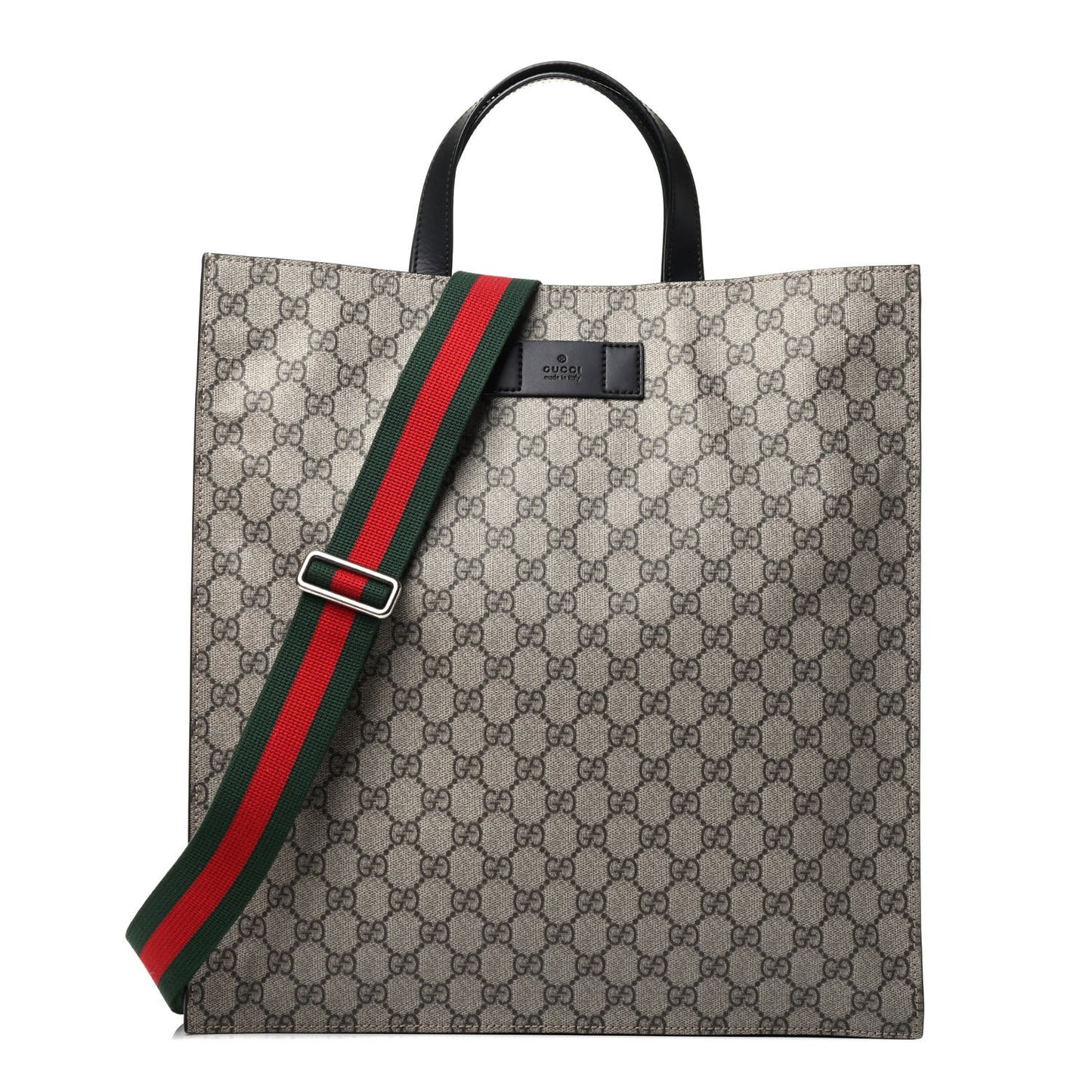 Soft GG Supreme Monogram Web Vertical Tote Black