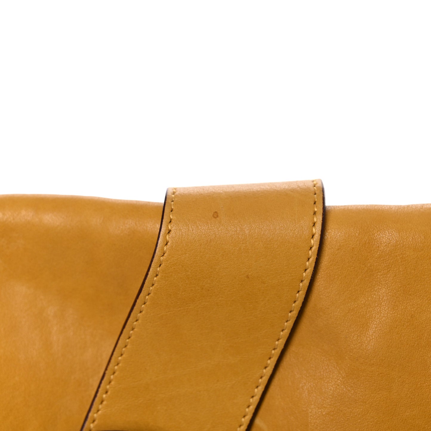 Calfskin Medium Gaucho Double Saddle Bag Yellow