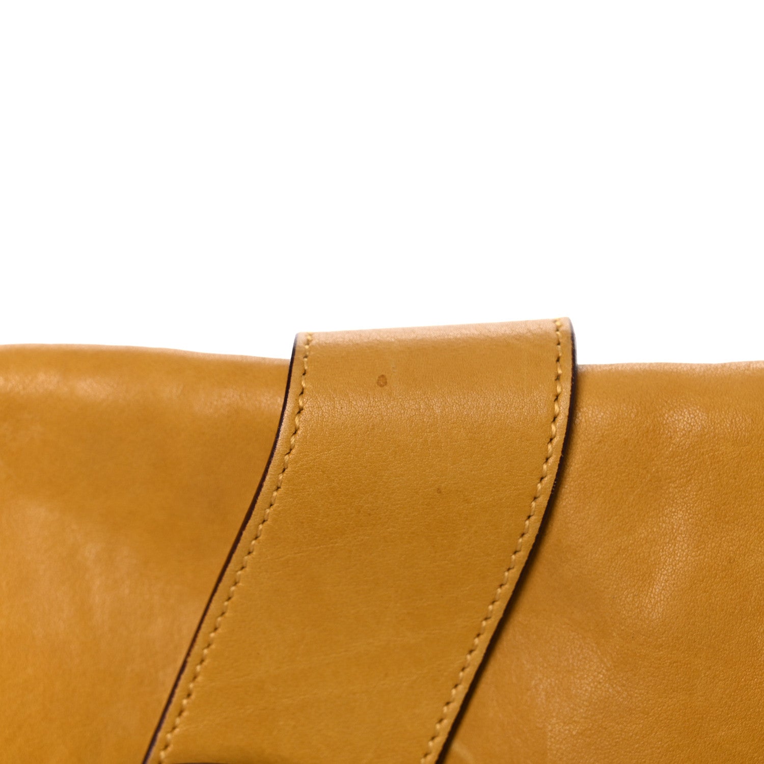 Christian Dior Calfskin Medium Gaucho Double Saddle Bag Yellow 23 of 26